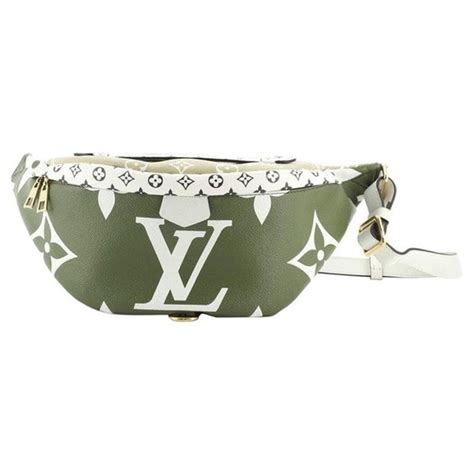 lv bum bag green